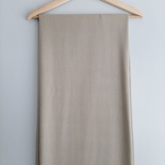 INDIGO / Soft Fleece Blanket Tassel Fringe Cream Light Beige Neutral - Picture 8 of 9